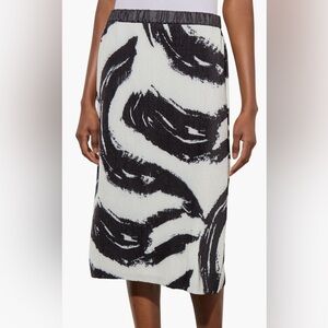 Ming Wang Ribbed Patterned Skirt 3X Black and White NWT